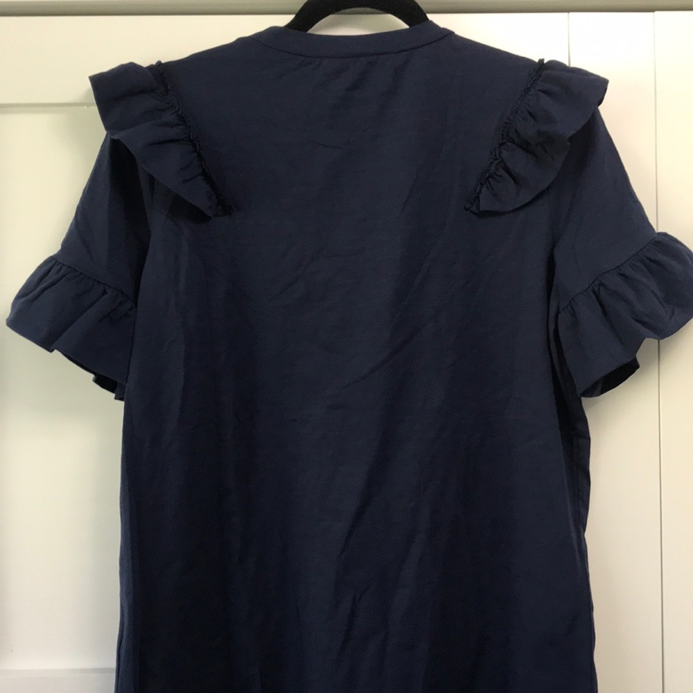 Darling Navy Ruffle Top - Picture 5 of 8